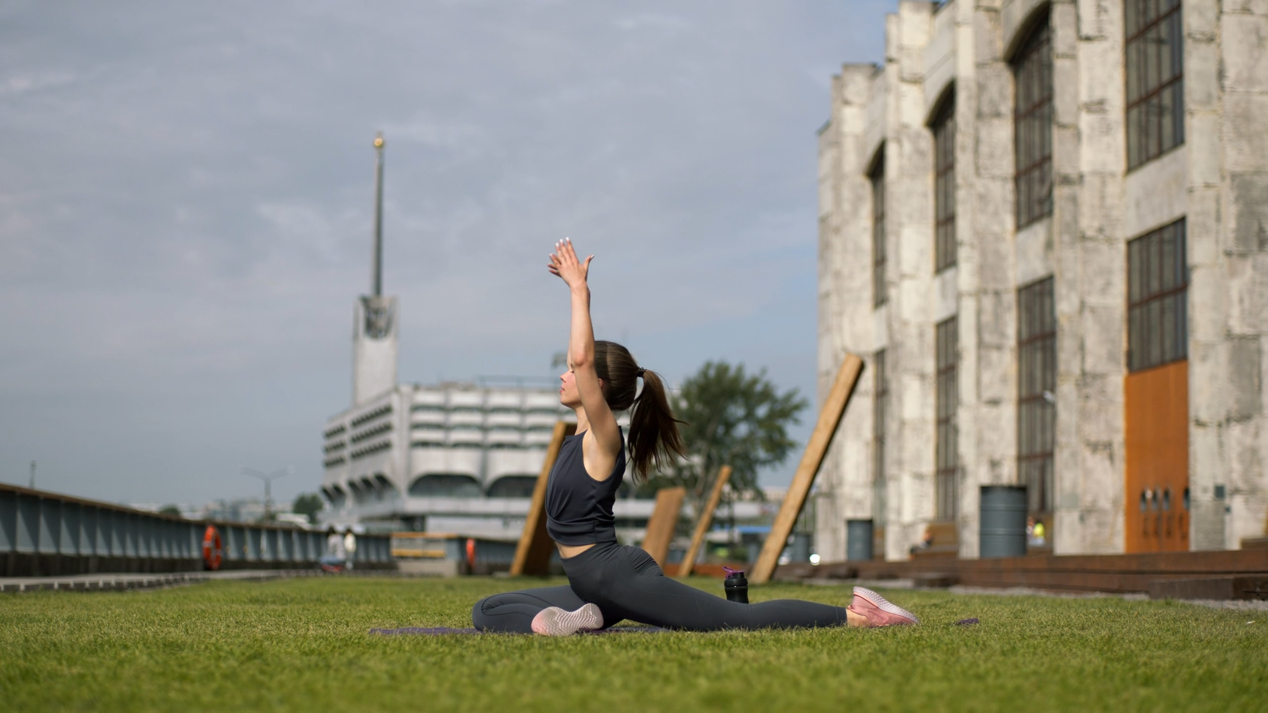 Woman Stretching After Workout